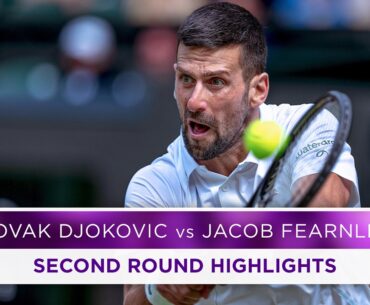 Novak survives wildcard scare | Novak Djokovic vs Jacob Fearnley | Highlights | Wimbledon 2024