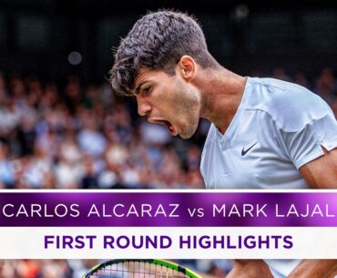The Champion entertains on Centre Court | Carlos Alcaraz v Mark Lajal  | Highlights | Wimbledon 2024