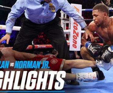 BRIAN NORMAN JR. SPOILS GIOVANI SANTILLAN'S TITLE DREAMS | FIGHT HIGHLIGHTS