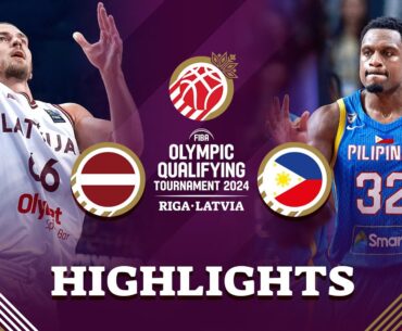 HISTORIC win for Philippines 🇵🇭 over Latvia 🇱🇻 in Riga | Highlights | FIBA OQT 2024 Latvia