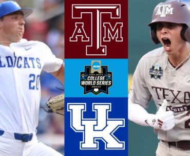 #3 Texas A&M v #2 Kentucky | Winners Bracket College World Series | 2024 College Baseball Highlights