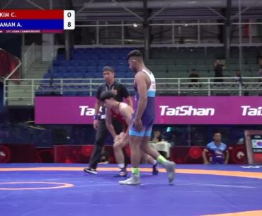 Qualification • GR 80Kg • Chan KIM (KOR) vs. Aman AMAN (IND)