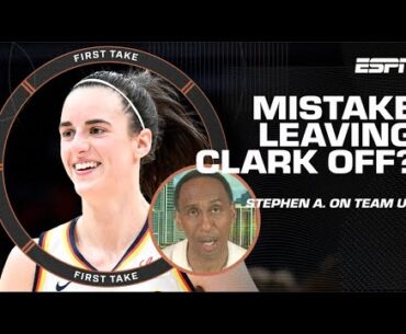 Stephen A.’s strong RESPONSE to Team USA’s decision to omit Caitlin Clark 🍿 | First Take