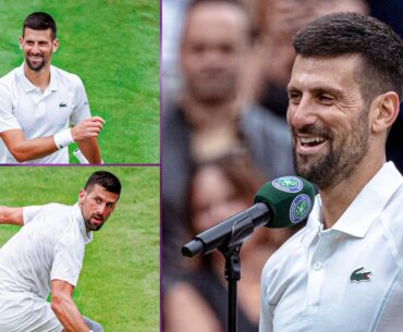 "I'd only have risked my knee for Wimbledon" | Novak Djokovic | First round On-court Interview