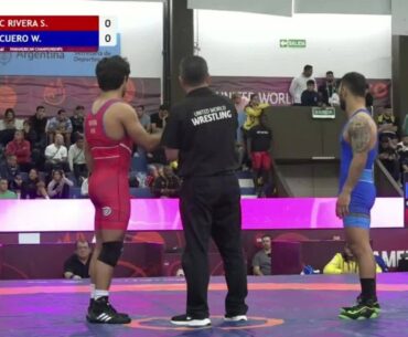 Quarter Final • FS 65Kg • Sebastian C RIVERA (PUR) vs. Wber Euclides CUERO MUNOZ (COL)