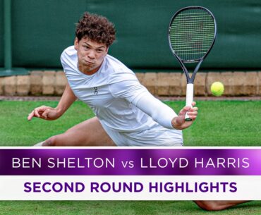 Marathon match ends in thrilling tiebreak | Ben Shelton v Lloyd Harris | Highlights | Wimbledon 2024