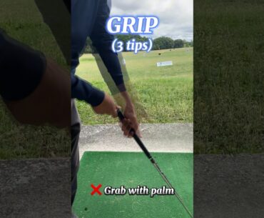 Golf- GRIP 3 Tips #golf #golftechnique #golfer #golfswing #golfing #golfing #golfingtips #golfadvice