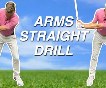 DRILL TO KEEP THE ARMS STRAIGHT IN THE GOLF SWING