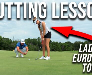 Putting Lesson With German Professional Golfer | Ladies European Tour