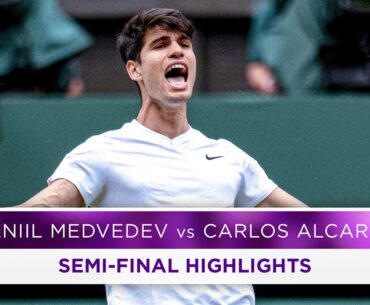 Stunning semi-final | Daniil Medvedev vs Carlos Alcaraz | Highlights | Wimbledon 2024