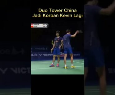 Duo Tower China Kembali jadi Korban Tengil Kevin #badminton #theminions #kevinmarcus