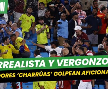 Darwin Núñez y otros jugadores uruguayos se pelean con aficionados de Colombia