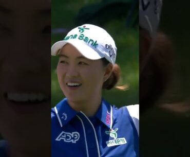 Minjee Lee with the early hole out for eagle 🦅💥