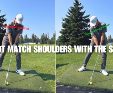 DO NOT MATCH SHOULDERS TO SLOPE; VERY BAD IDEA!