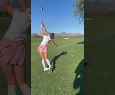 Which was better, the shot or the outfit? #golf #caddieissues #golfgirl