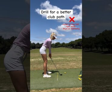 This drill is so effective!! #golfgirl #golfdrills #golftips #golflife #golfswing #shorts #viral