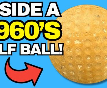 INSIDE A 1960’s VINTAGE Golf Ball! Cut Open..