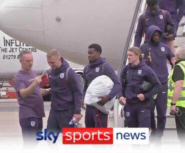 BREAKING: The Three Lions squad arrive back in England after after losing 2024 Euro final to Spain