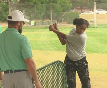 Denver Police Department teaches Boys & Girls Club members to play golf