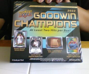 BOX BREAK - 2022 Upper Deck Goodwin Champions Hobby Box