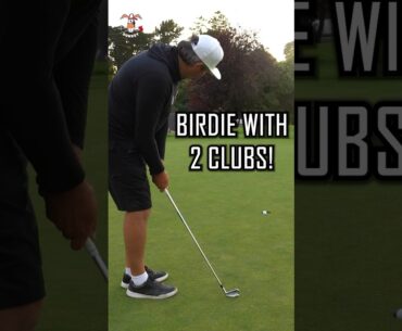 Make BIRDIE with just 2 CLUBS!  #golf #golfingtips #golfswing