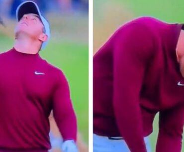 Rory McIlroy red-faced as Open star smacks himself in the face with his own club