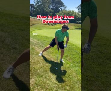 How to play from downslopes | Golf