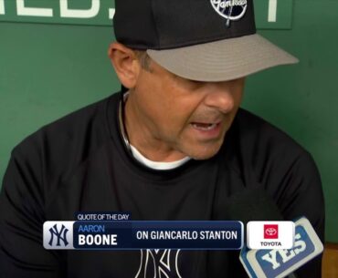 Aaron Boone provides update on Giancarlo Stanton