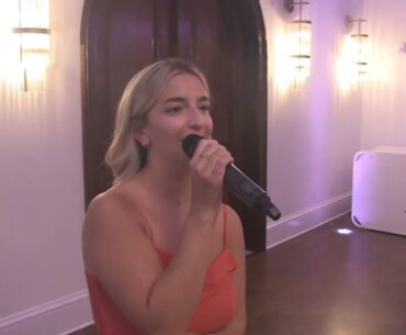 Bella Sciortino performs "At Last" at the Tilling House