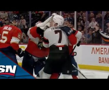 Sergei Bobrovsky Throws PUNCHES At Brady Tkachuk As Brother vs. Brother Heats Up