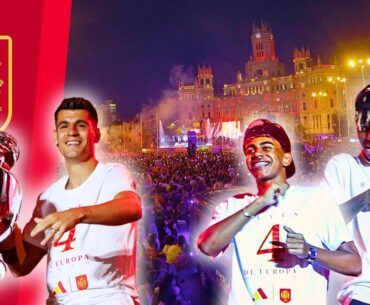 FIESTÓN de la SELECCIÓN española de fútbol en Cibeles ¡CAMPEONES DE LA EUROCOPA! | Revíve la fiesta