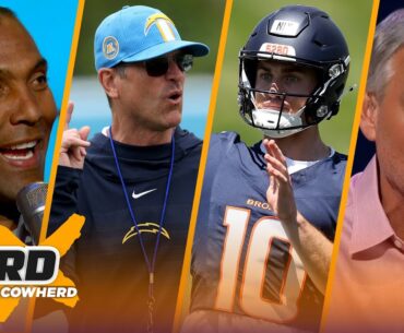 Ceiling for Harbaugh with Chargers? Fields & Wilson QB situation, Bo Nix | NFL | The Herd