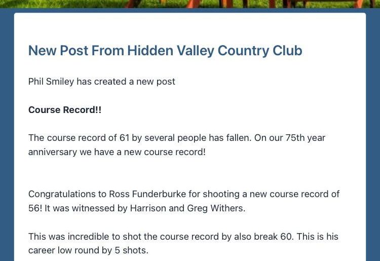Insane new course record
