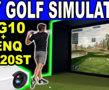 HOME GOLF SIMULATOR - SEE MY NEW SIG10 Build & BENQ LH820ST REVIEW (EASY DIY Golf Simulator)