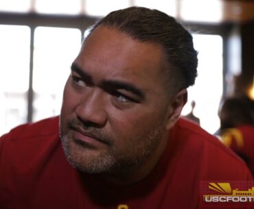 USC EDGE coach Shaun Nua on the start of fall camp, young pass rushers and building intensity