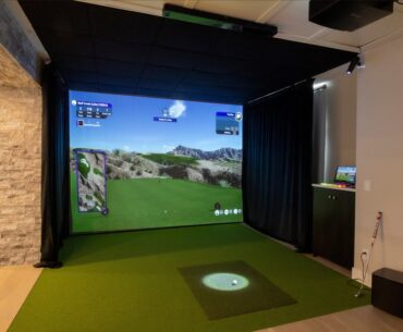 Retractable Home Golf Simulator & 4K Home Theater by GolfSim, Canada