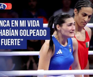 Boxeadora italiana se retira de pelea con Imane Khelif en 46 segundos #paris2024