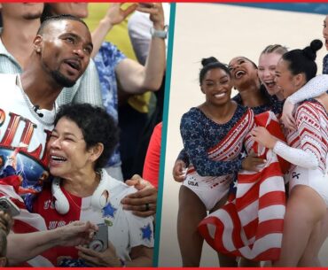 Simone Biles' Husband & USA Gymnasts' Families Celebrate Gold Medal Win At 2024 Paris Olympics