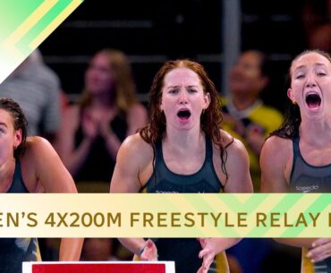 Will Australia be able to get a world record in this women's 4x200M freestyle relay? | #paris2024