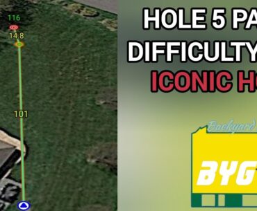 Hole 5 Par 3 Iconic Hole | 2024 Backyard Masters | BYGT (Back-Yard Golf Tour)