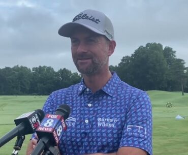 Webb Simpson helped out with the All-Star Clinic at Grandover Resort on Tuesday