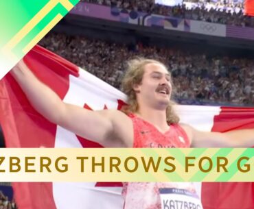 Ethan Katzberg wins men’s hammer throw gold at the Olympic Games Paris 2024 | #paris2024