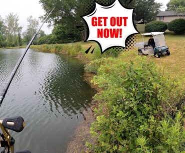 They Tried to KICK US OUT while Fishing a Golf Course Pond but we REFUSED TO LEAVE!!! (CRAZY DAY)