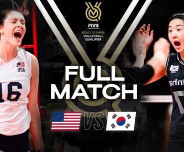 🇺🇸 USA vs 🇰🇷 KOR - Paris 2024 Olympic Qualification Tournament | Full Match - Volleyball