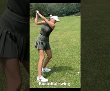 Beautiful Korean lady golfer's swing Kang DaNa Pro #beautiful #golf #shorts