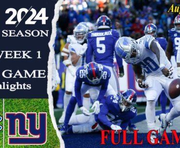 Detroit Lions Vs New York Giants [ FULL GAME]  | Aug 08,2024 Preseason Game | NFL 2024 Season