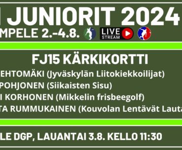 Frisbeegolfin SM Juniorit 2024, FJ15 kärkikortti