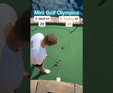 Hole 12, Round 1 | #3 Wolf 🇨🇦 vs #6 Tommy 🇧🇷 (Mini Golf Olympics) #minigolf