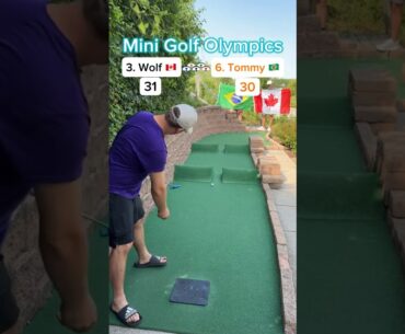 Hole 13, Round 1 | #3 Wolf 🇨🇦 vs #6 Tommy 🇧🇷 (Mini Golf Olympics) #minigolf