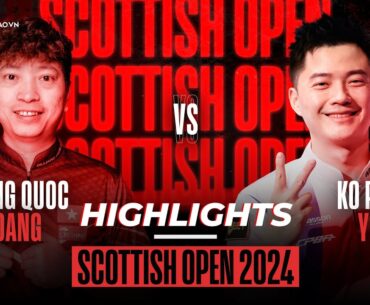 HIGHLIGHTS | DƯƠNG QUỐC HOÀNG vs KO PIN YI | BÁN KẾT | GIẢI BILLIARDS SCOTTISH OPEN 2024